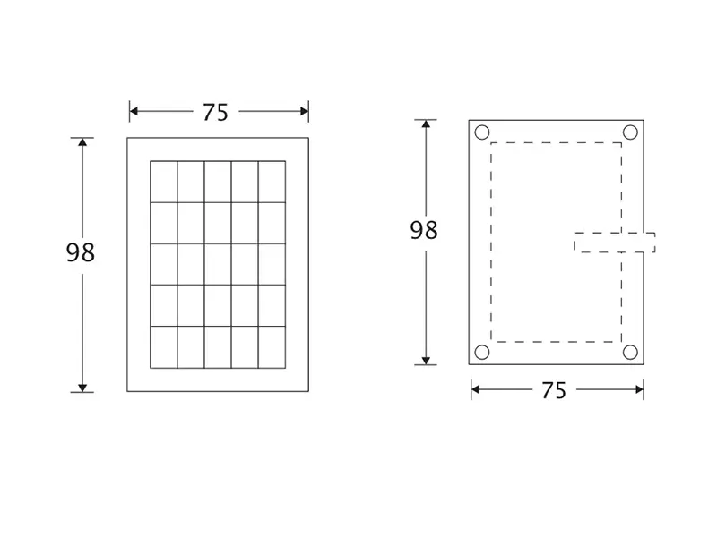Deurluikje messing Judas model 98x75mm