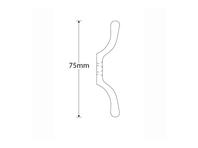 Koordhouder Messing 75 mm