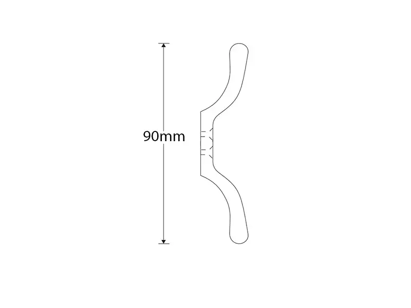 Koordhouder Messing 90 mm