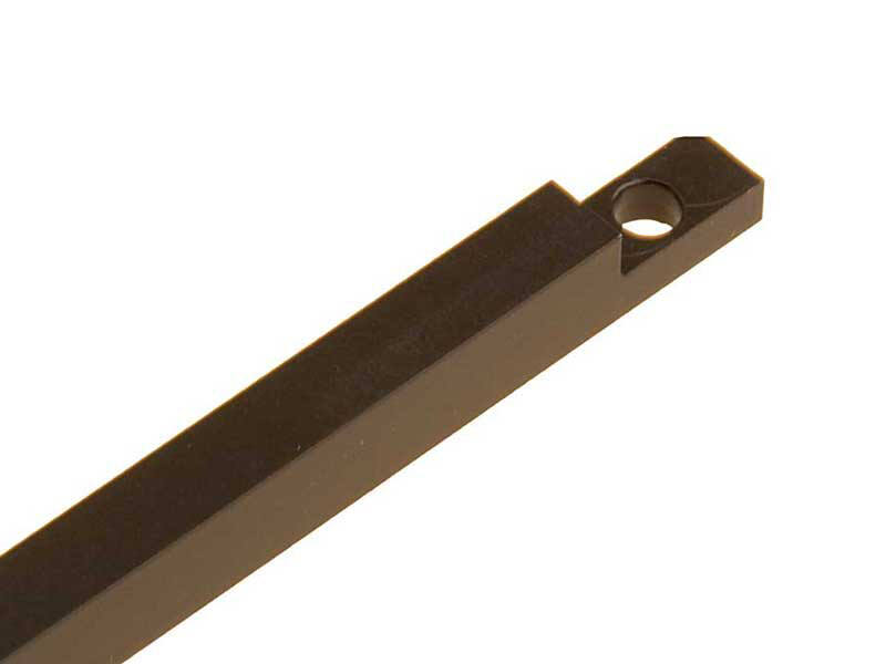Espagnoletstang Zwart Vierkant Bal 150 cm