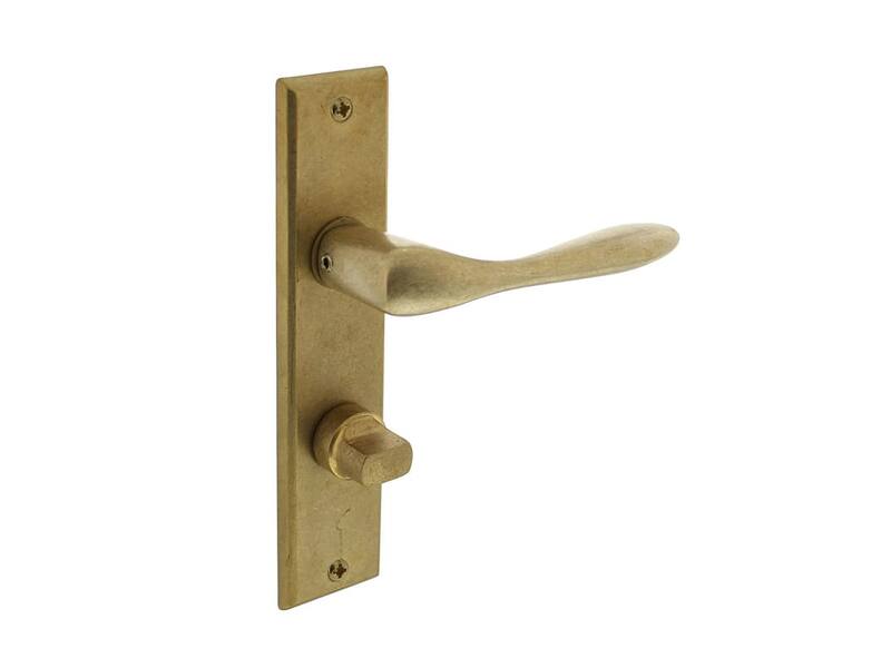 Intersteel Deurkruk Banaan met schild WC63 mm messing getrommeld