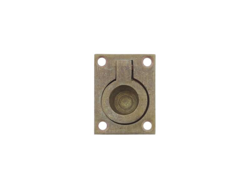 Intersteel Luikring rechthoekig 41 x 31 mm Messing getrommeld