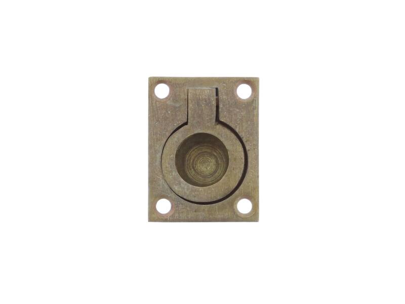 Intersteel Luikring rechthoekig 50 x 39 mm Messing getrommeld