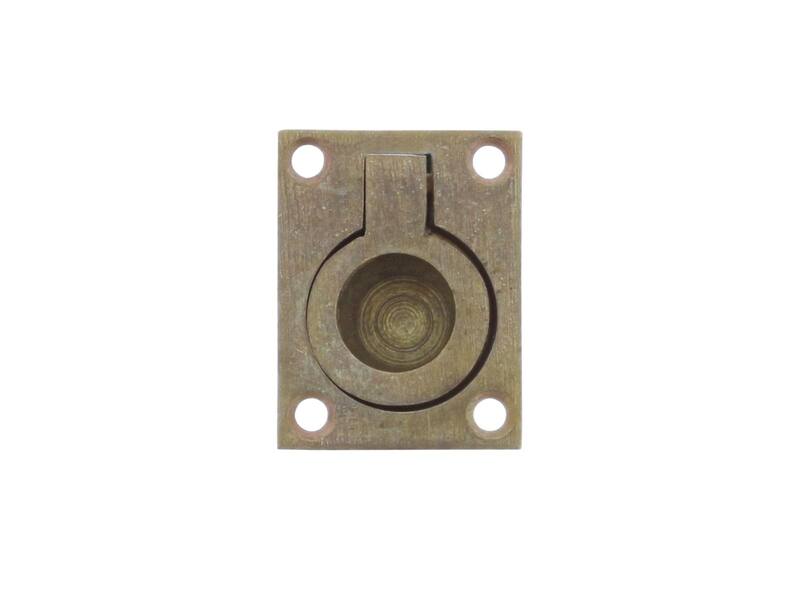 Intersteel Luikring rechthoekig 65 x 49 mm Messing getrommeld