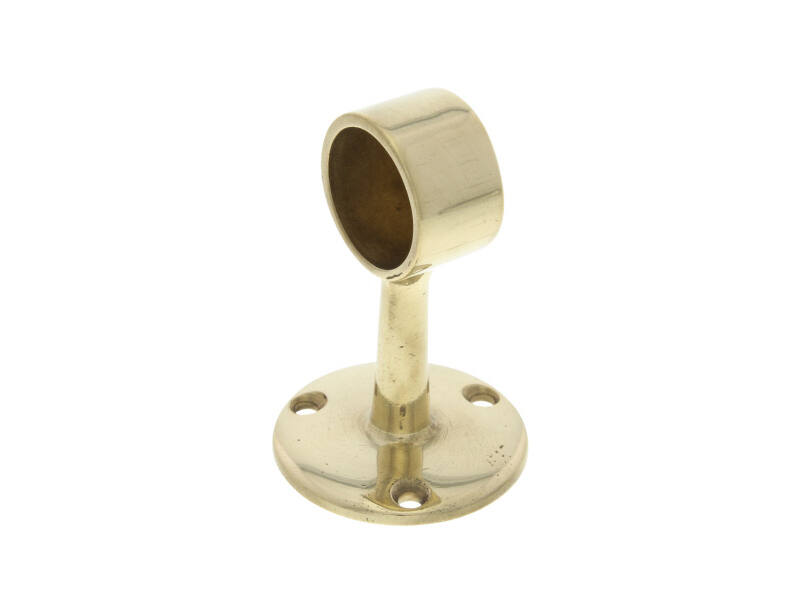 Leuningoog dicht voor buis 25 mm messing ongelakt