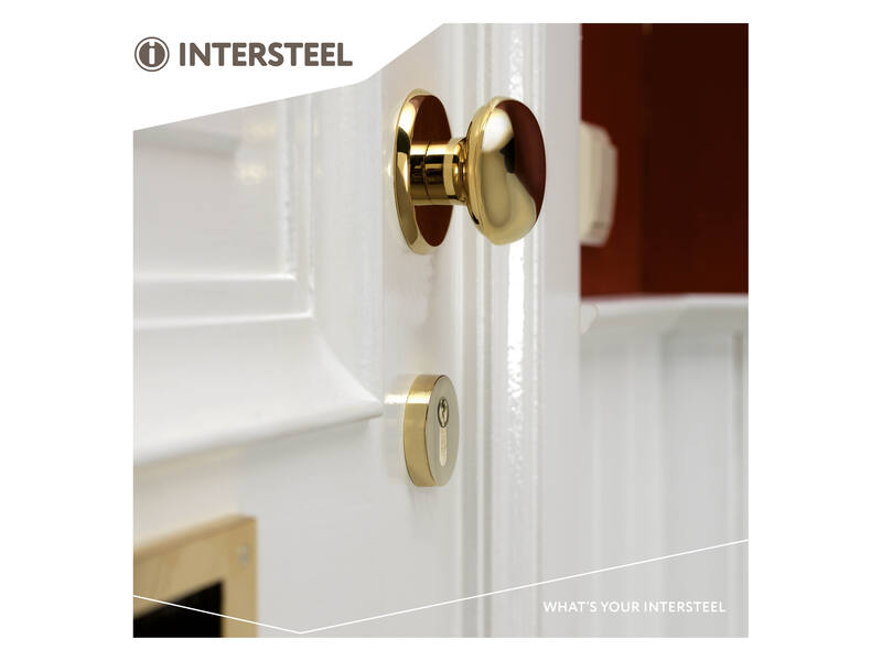 Intersteel Veiligheidsrozet SKG*** kerntrekbeveiliging messing gelakt