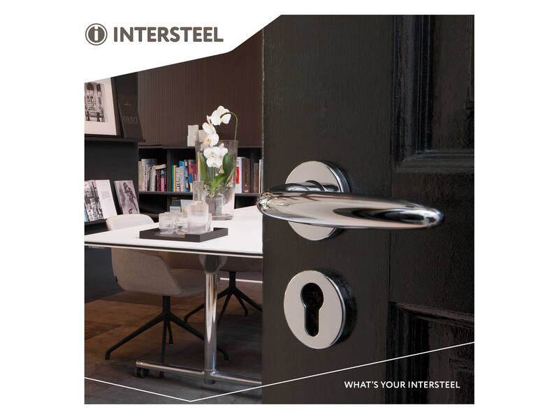 Intersteel Deurkruk Sigaar op rozet Chroom