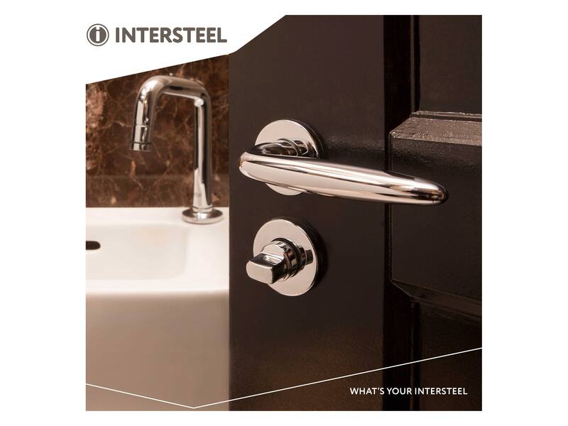 Intersteel Rozet toilet-/badkamersluiting rond verdekt kunststof chroom 8 mm