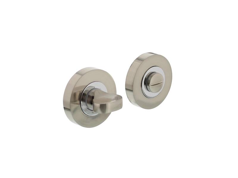 Intersteel Rozet toilet-/badkamersluiting rond chroom/nikkel mat