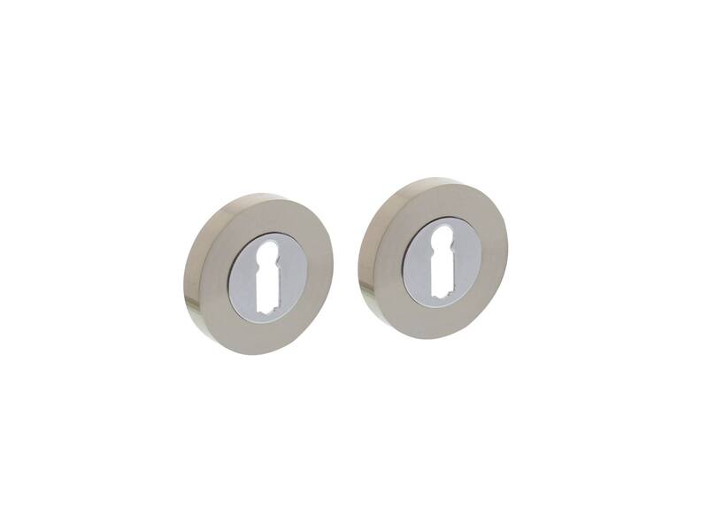Intersteel Sleutelrozetten verdekt 52x10mm Chroom/mat nikkel