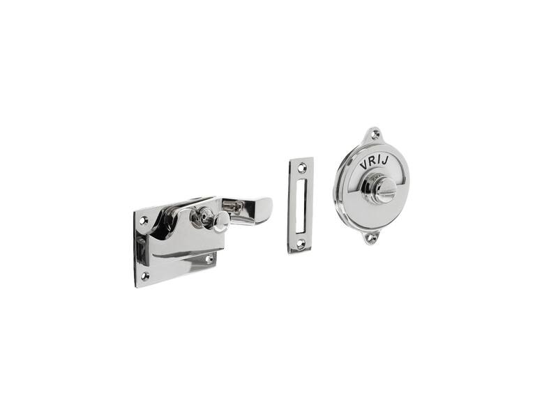 Intersteel WC-overslag met bocht vrij/bezet Chroom