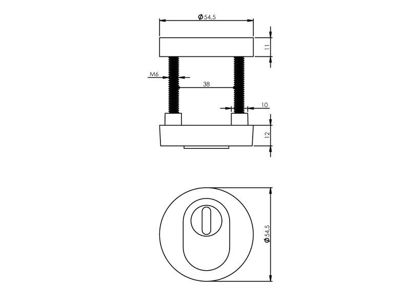 Intersteel Veiligheidsrozet rond SKG*** kerntrekbeveiliging chroom