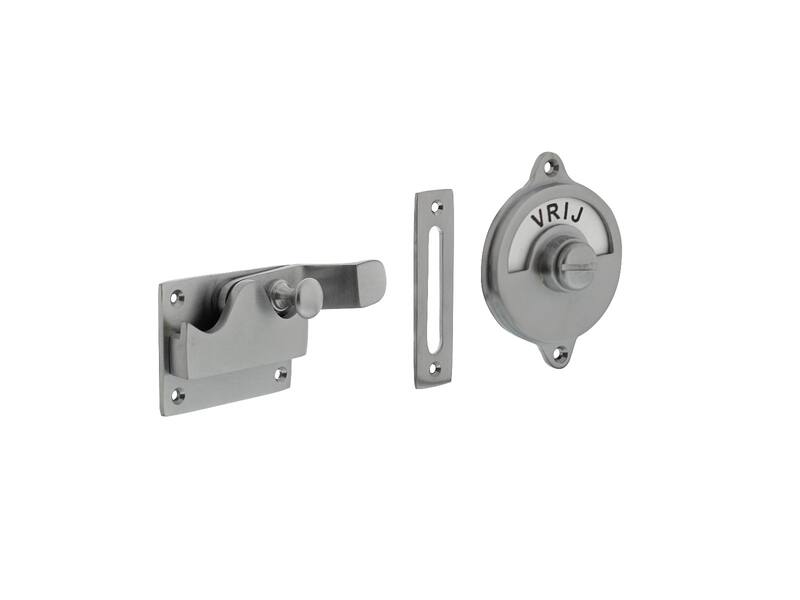 Intersteel WC-overslag met bocht vrij/bezet Chroom mat