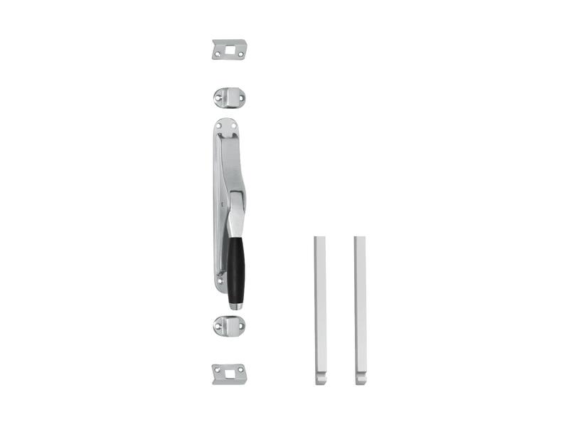 Intersteel Pomp-espagnolet Ton 400 met stangenset 2x 1250 mm chroom mat/ebbenhout