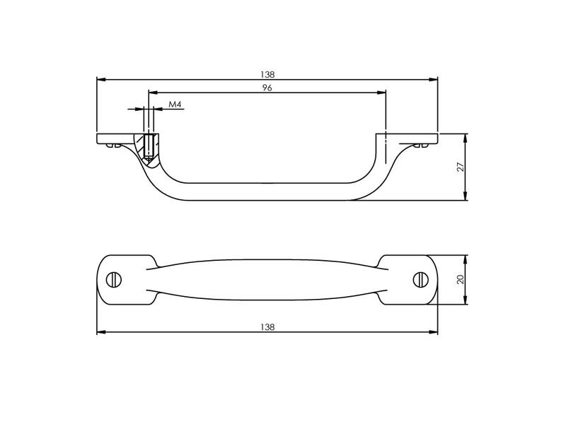 Intersteel Meubelgreep 138 mm Mat chroom