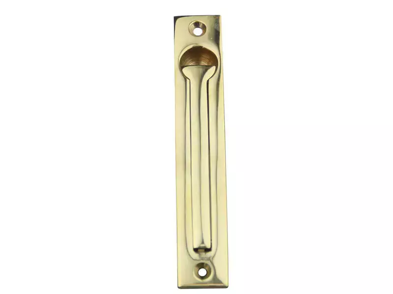 Schuifdeurtrekker kamer en suite Messing 120x20mm