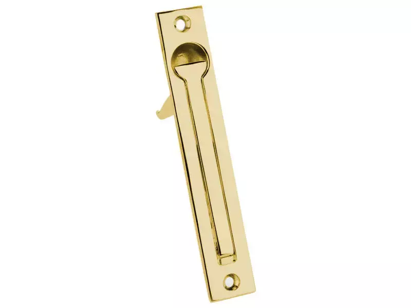 Schuifdeurtrekker kamer en suite Messing 120x20mm