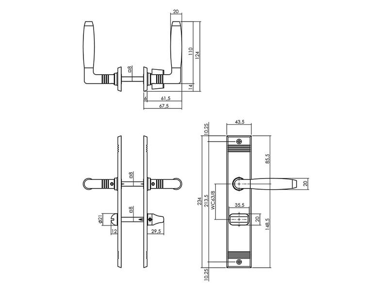 Intersteel Deurkruk Ton Basic met schild WC63mm nikkel