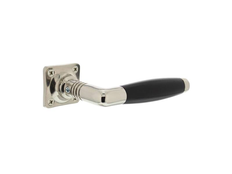 Intersteel Deurkruk Ton basic met rozet 38x38x6mm nikkel/zwart