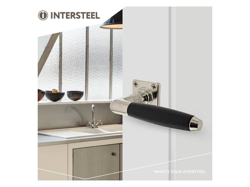 Intersteel Deurkruk Ton basic met rozet 38x38x6mm nikkel/zwart