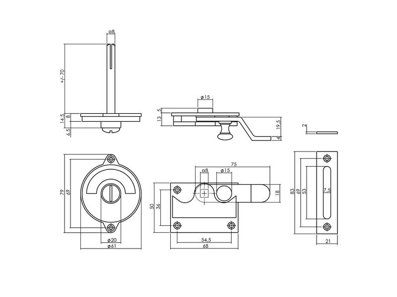 Intersteel WC-overslag met bocht rood/groen nikkel