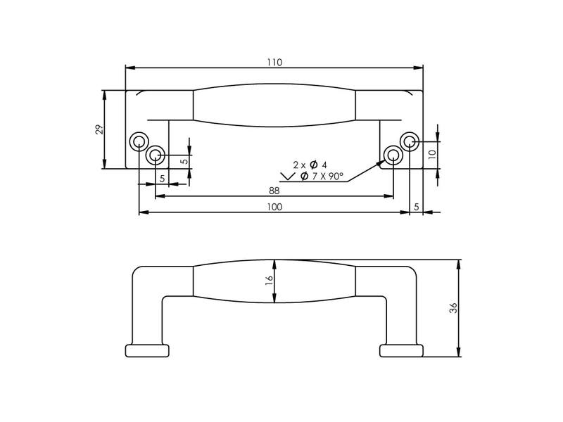 Intersteel Meubelgreep 108 mm Nikkel