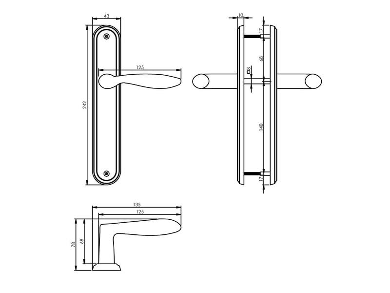 Intersteel Deurkruk George op schild blind Mat nikkel