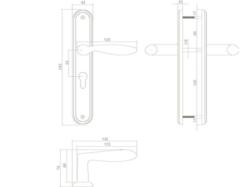 Intersteel Deurkruk George op schild PC55 mm Mat nikkel