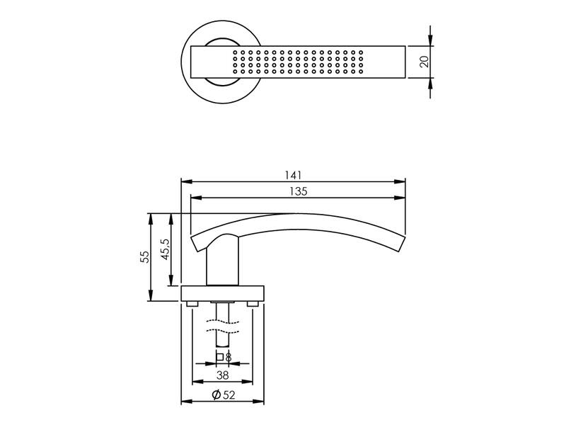 Intersteel Deurkruk William op rozet Mat nikkel