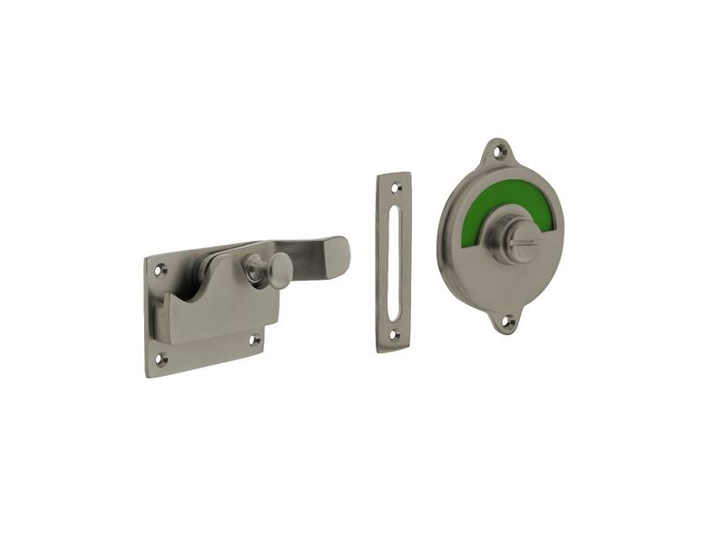 Intersteel WC-overslag met bocht rood/groen Mat nikkel