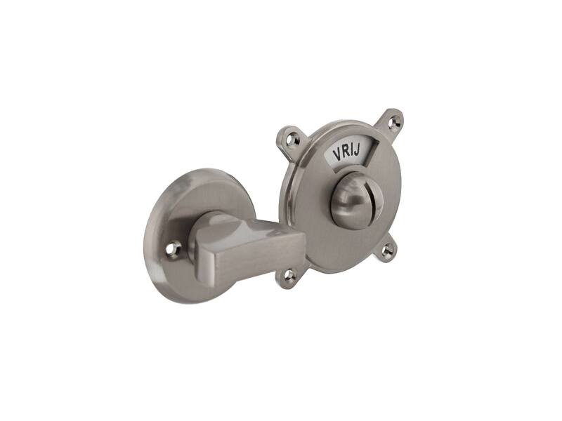 Intersteel Toilet-/badkamersluiting George vrij/bezet nikkel mat