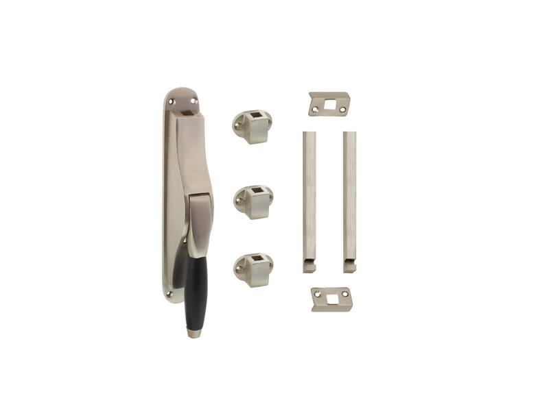 Intersteel Pomp-espagnolet Ton basic inclusief stangenset 2x 1250mm nikkel mat/ebbenhout