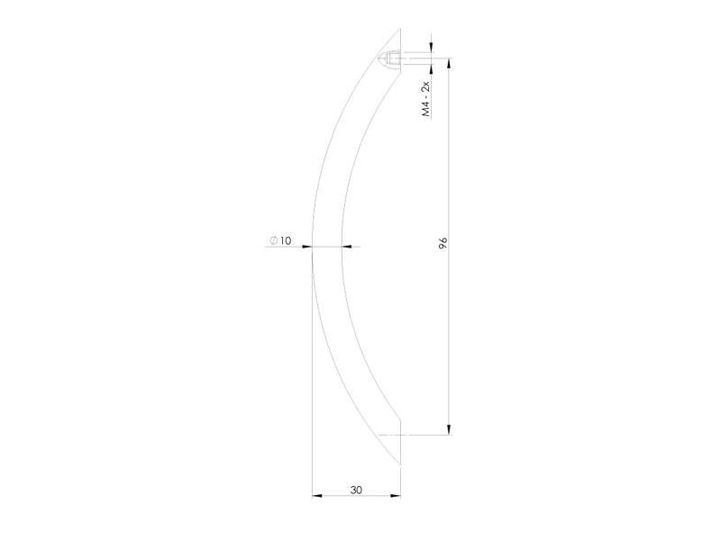 Intersteel Meubelgreep Gebogen 110 mm Mat Nikkel