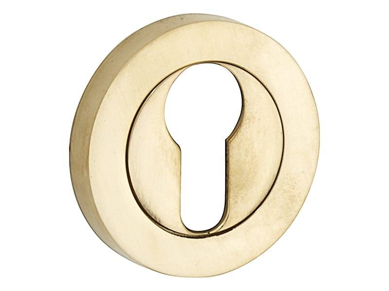Profielcilinderrozet Messing rond overschroef 50mm