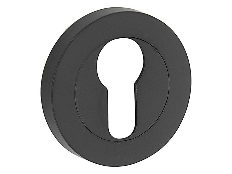 Profielcilinderrozet Zwart rond overschroef 50mm