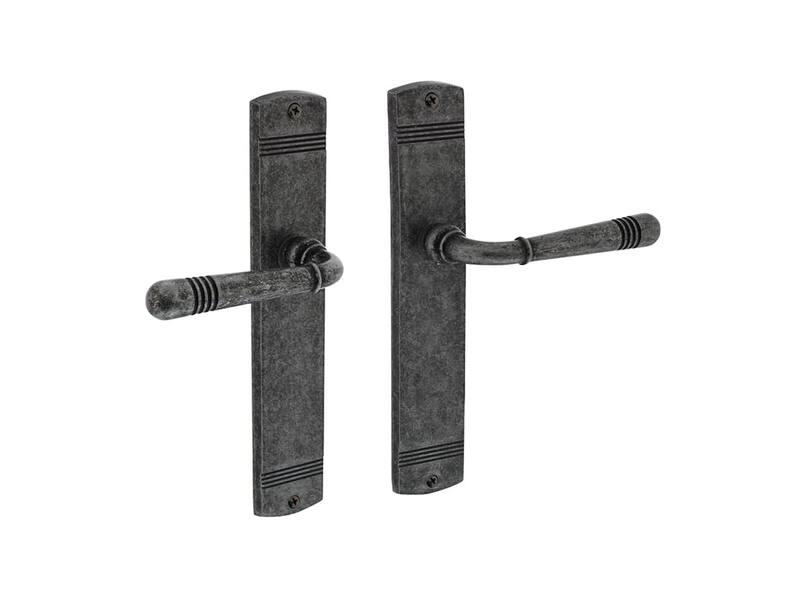 Intersteel Deurkruk Helena op schild blind oud grijs