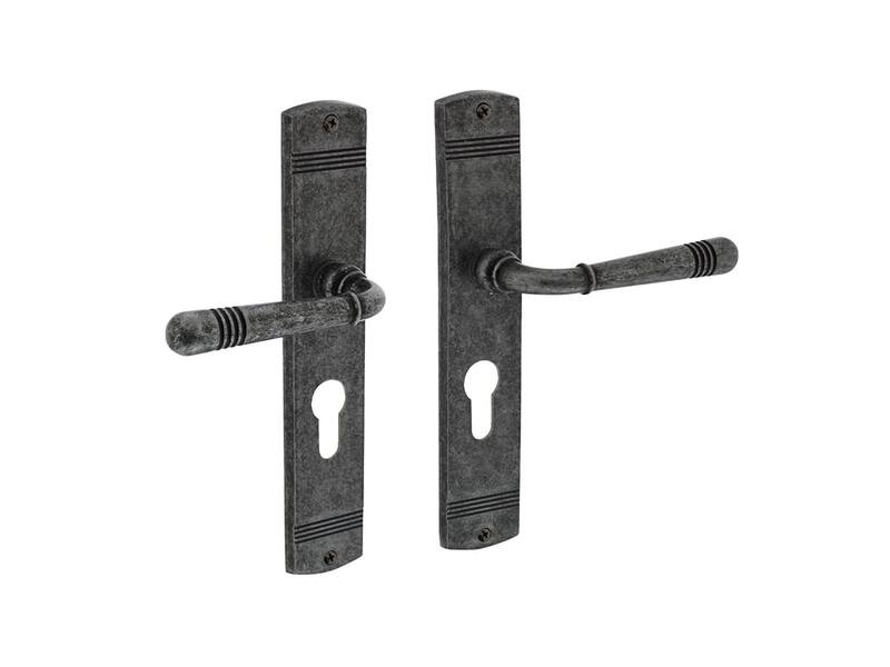 Intersteel Deurkruk Helena op schild PC55 mm oud grijs