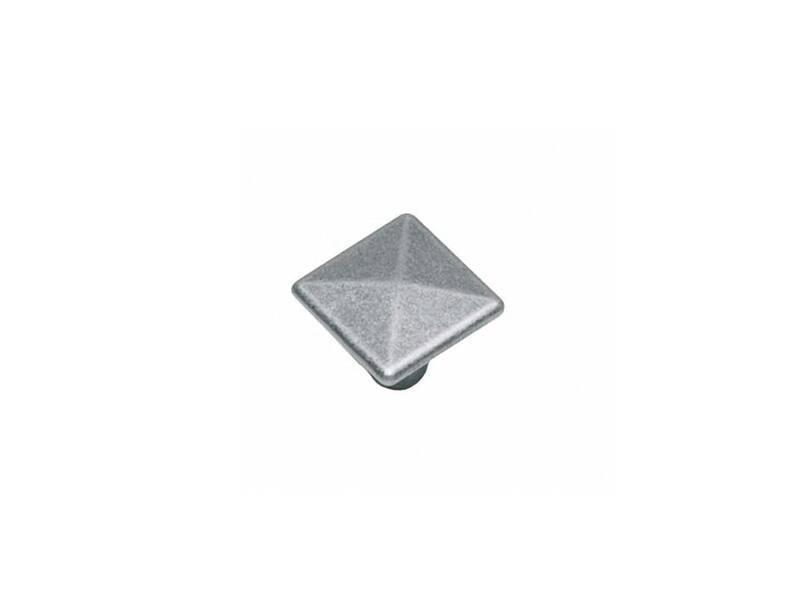 Intersteel Meubelknop vierkant 26 mm oud grijs