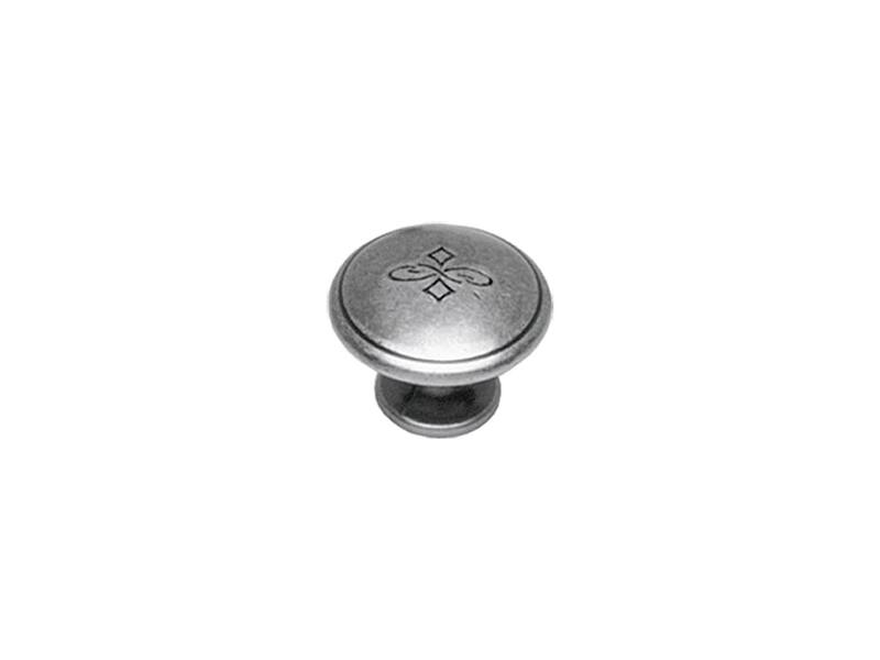 Intersteel Meubelknop bloem 30 mm oud grijs