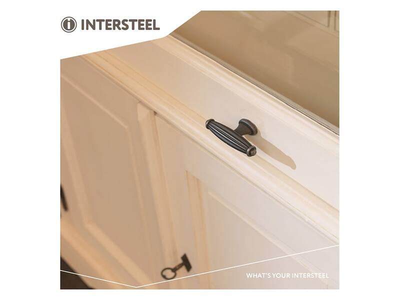 Intersteel Meubelknop gerild 72 mm oud grijs