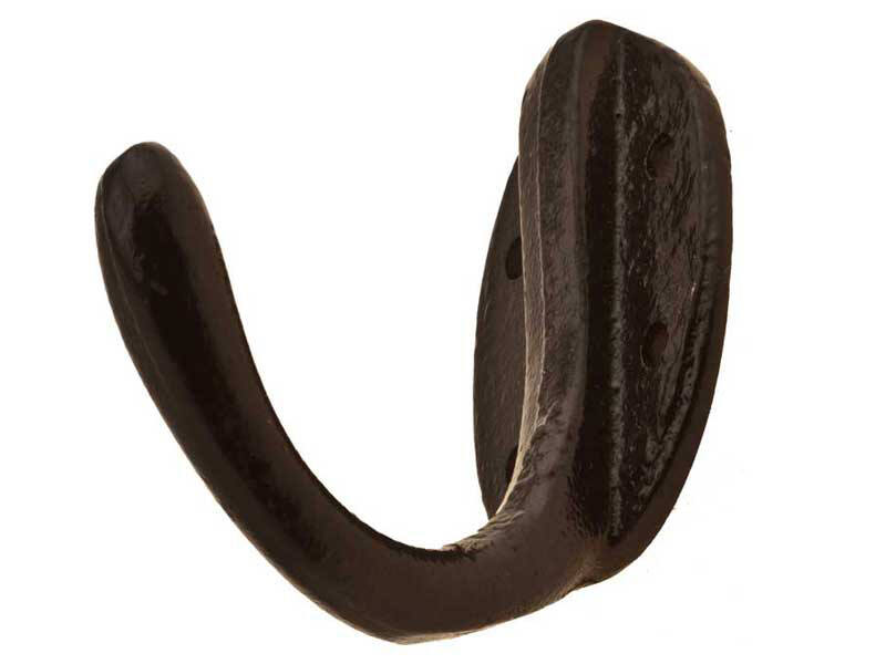 Kapstokhaak Gietijzer zwart Rustico 60 mm