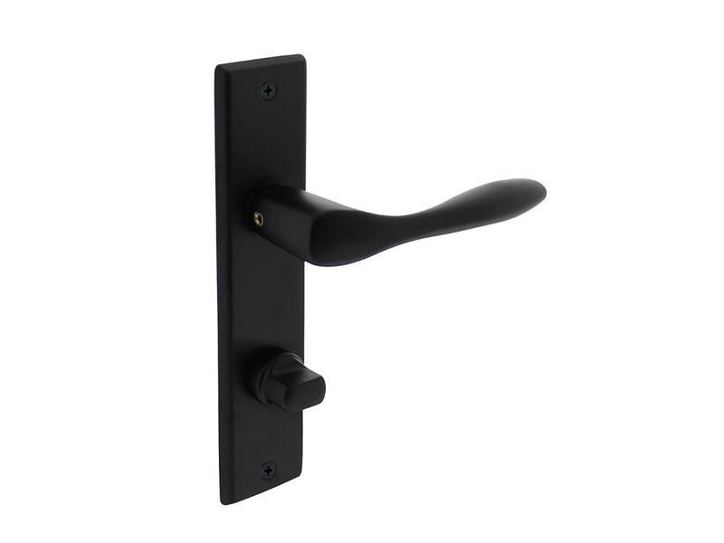 Intersteel Deurkruk Banaan met schild 181x41x7mm WC63/8mm mat zwart