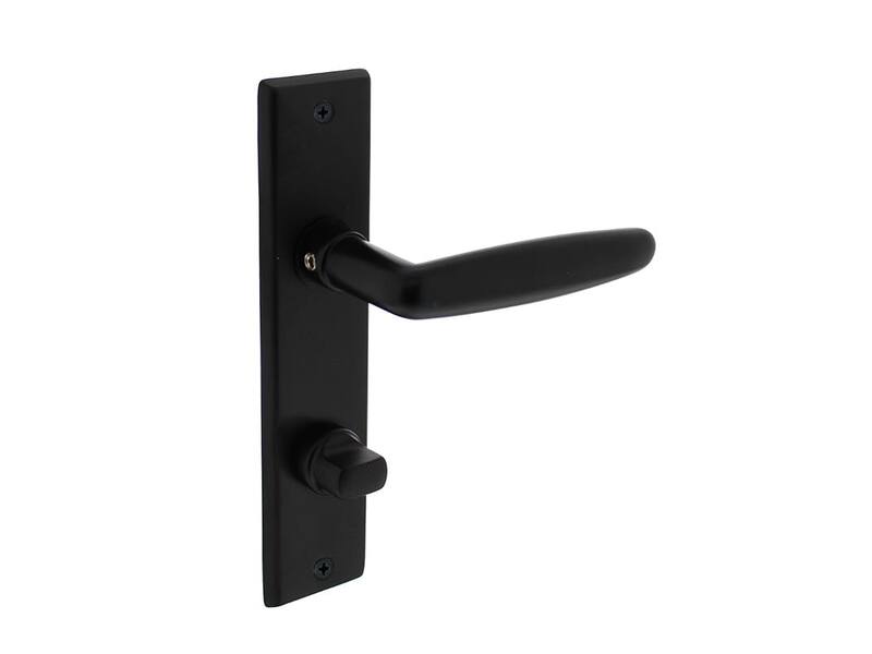 Intersteel Deurkruk Sophie met schild 181x41x7mm WC63/8mm mat zwart