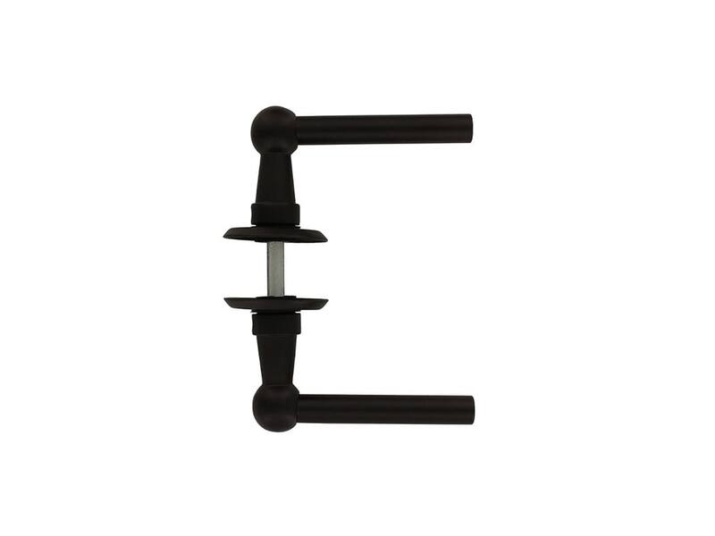Intersteel Deurkruk L/L Bol met ronde rozet 50x5 mm mat zwart