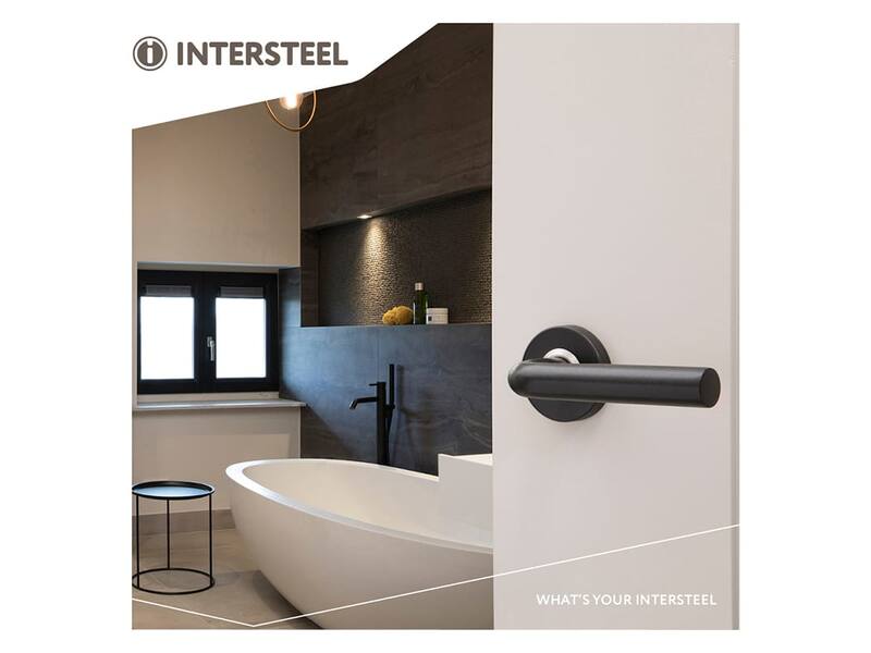 Intersteel Deurkruk Luzern op rozet mat zwart