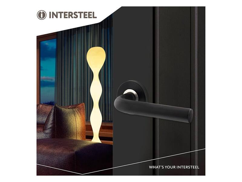 Intersteel Deurkruk Luzern op rozet mat zwart