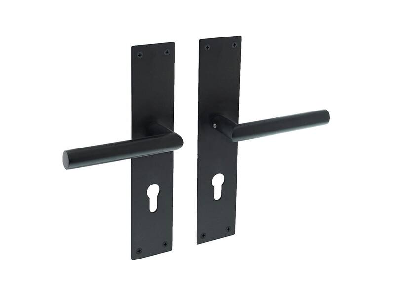 Intersteel Deurkruk Jura met schild 250x55x2mm profielcilindergat 72mm zwart