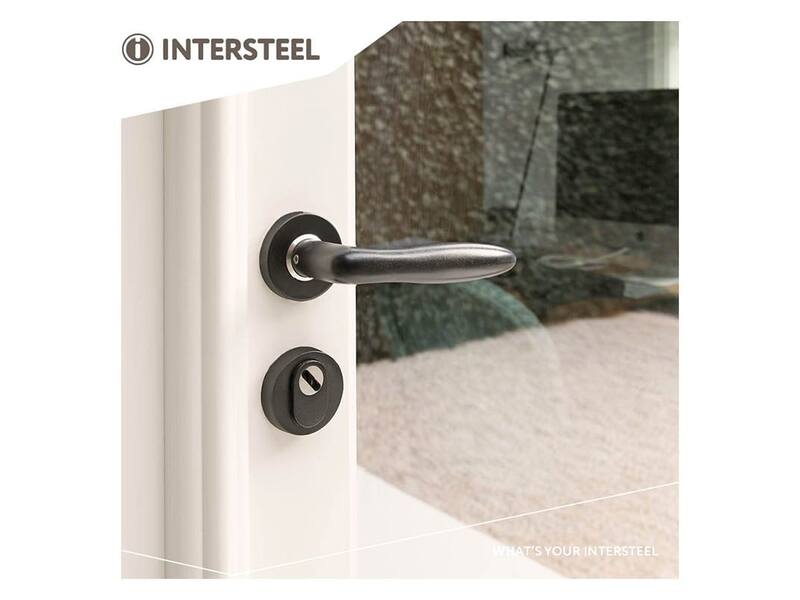 Intersteel Deurkruk Jupiter op rozet 53x10 mat zwart
