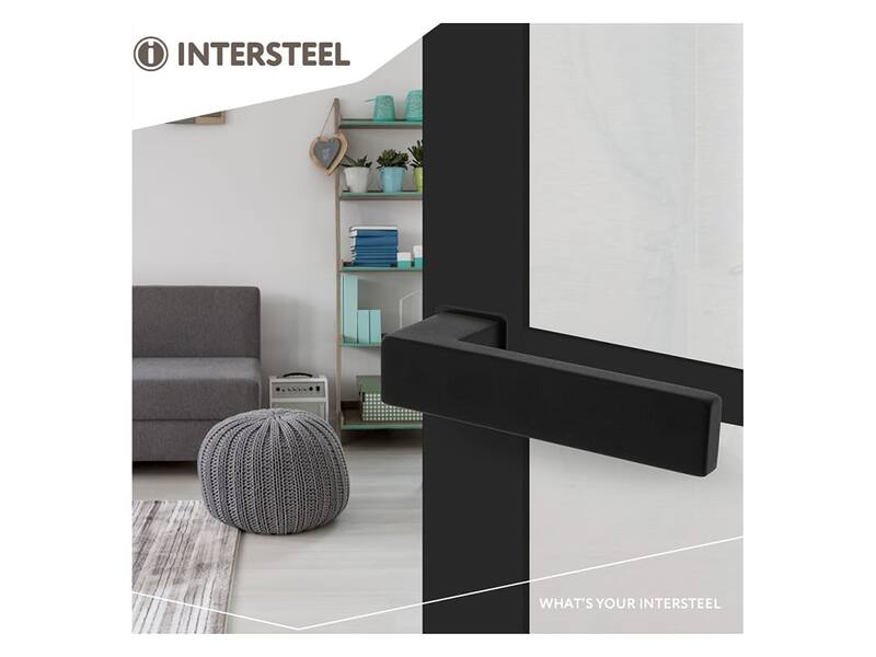 Intersteel Deurkruk Amsterdam met minimalistische rozet Zwart