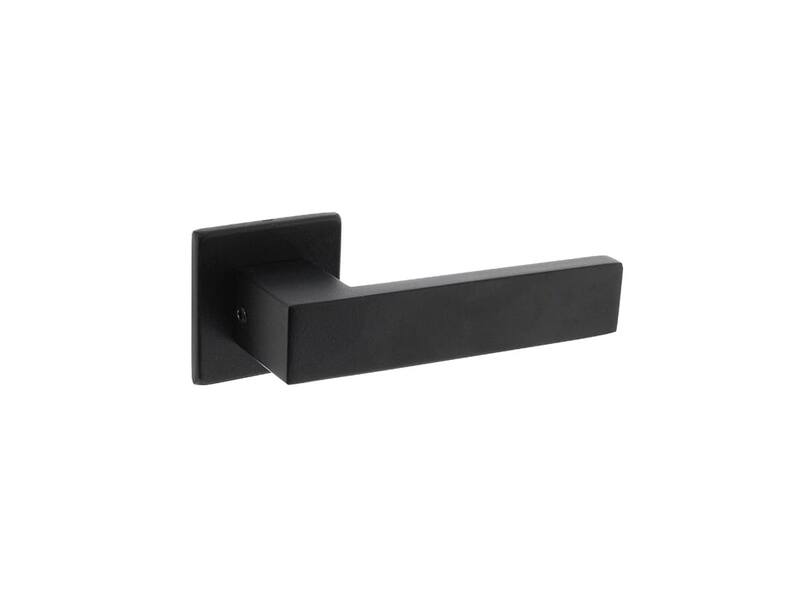 Intersteel Deurkruk Amsterdam op vierkante rozet 50x50x5 mm mat zwart